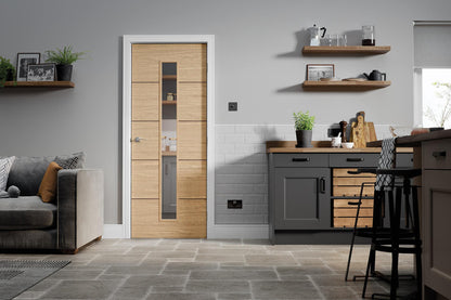 Lille Glazed Oak - Prefinished Internal Door