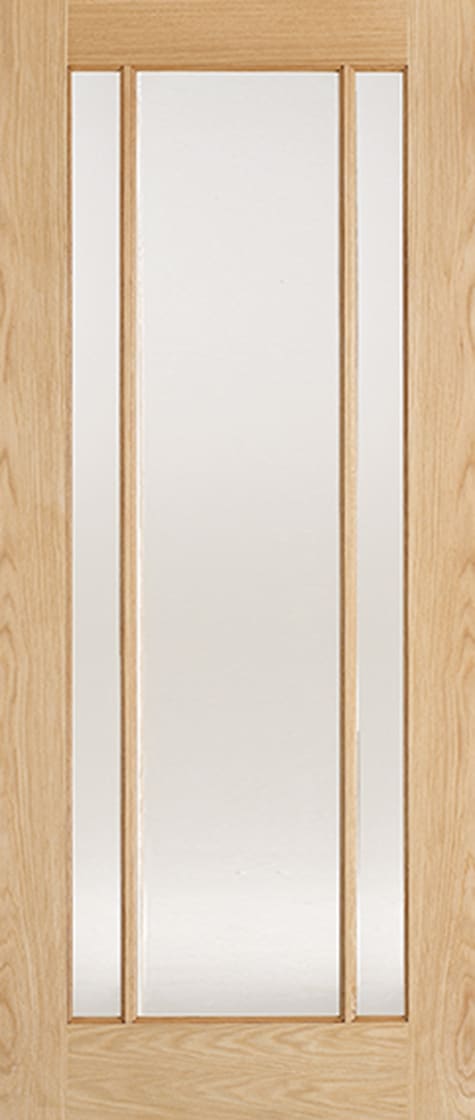 Lincoln Glazed Oak Clear Glass Internal Door