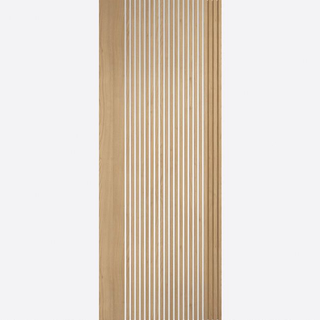 Oak Melbourne Clear Glazed Prefinished Internal Door
