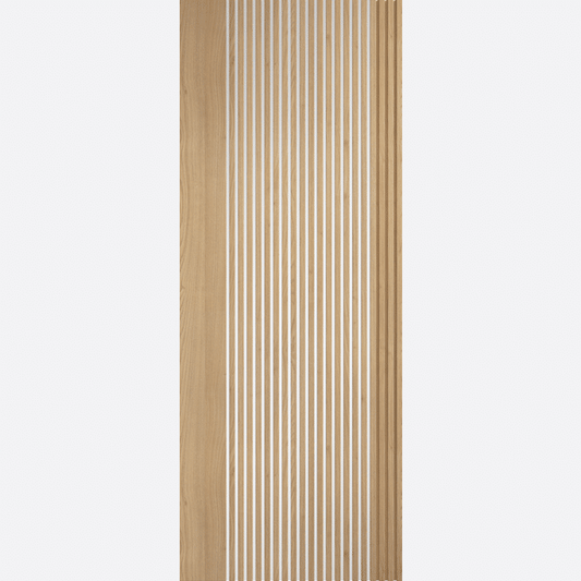 Oak Melbourne Clear Glazed Prefinished Internal Door