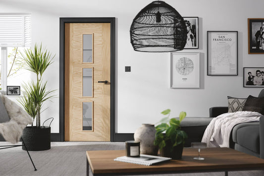 Sofia Glazed Oak - Prefinished Internal Door