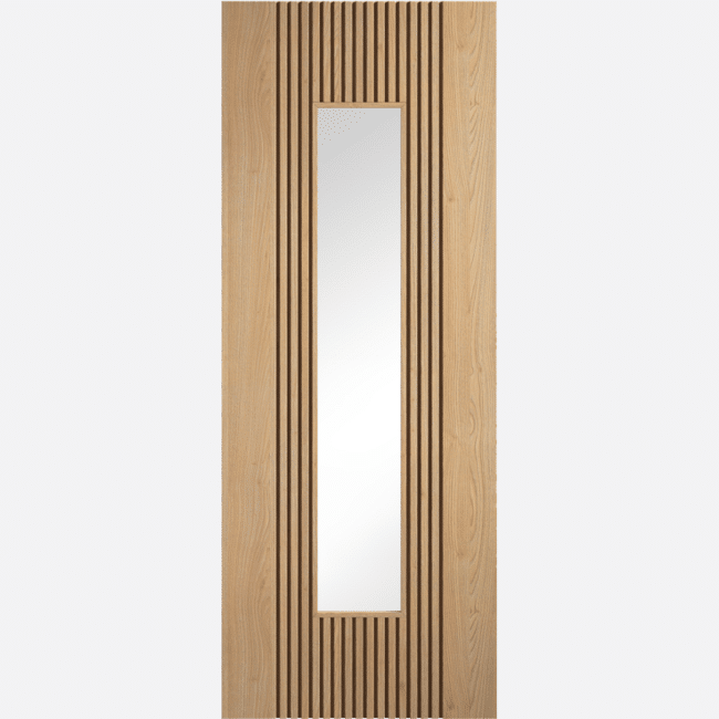 Sydney Oak Clear Glazed Prefinished Internal Door