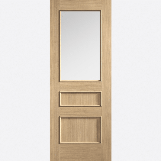Toledo Oak Clear Glazed Prefinished Internal Door