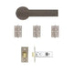 Olympia Latch Kit Matt Satin Black Nickel