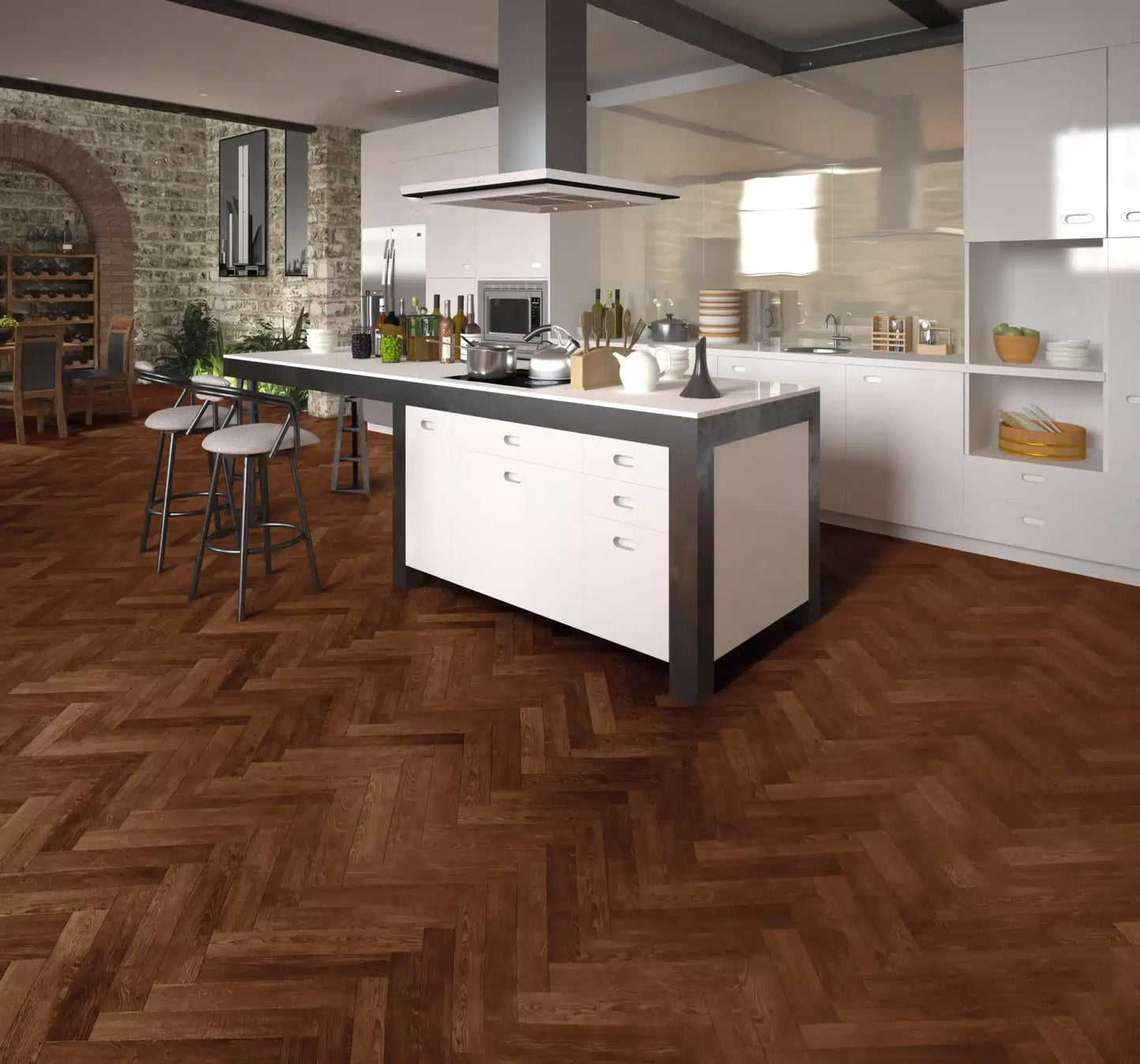 Luvanto Click+ Priory Oak Herringbone