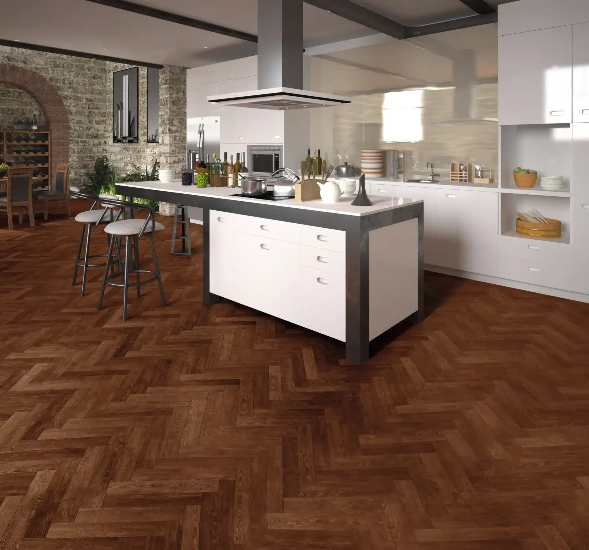 Luvanto Click+ Priory Oak Herringbone