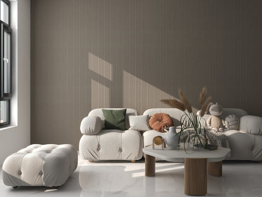 Taupe Decorative Ribbed Wall Panels