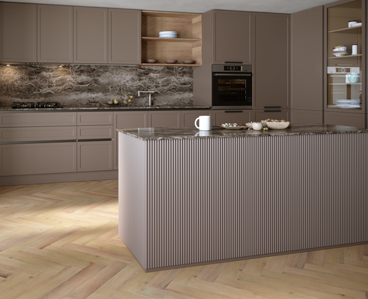 Taupe Decorative Ribbed Wall Panels