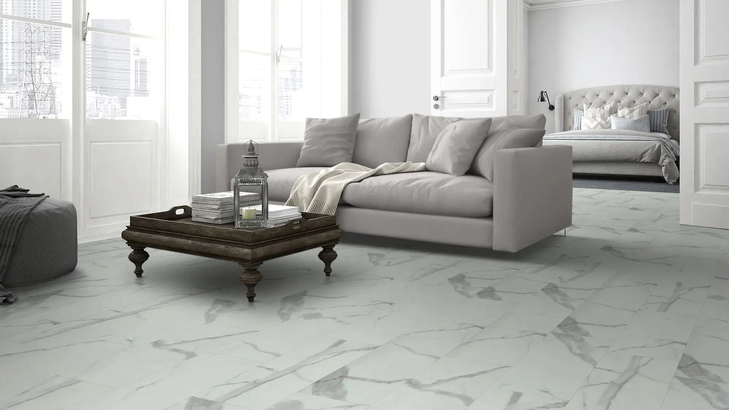 Lignum Core Carrara White Marble Matt