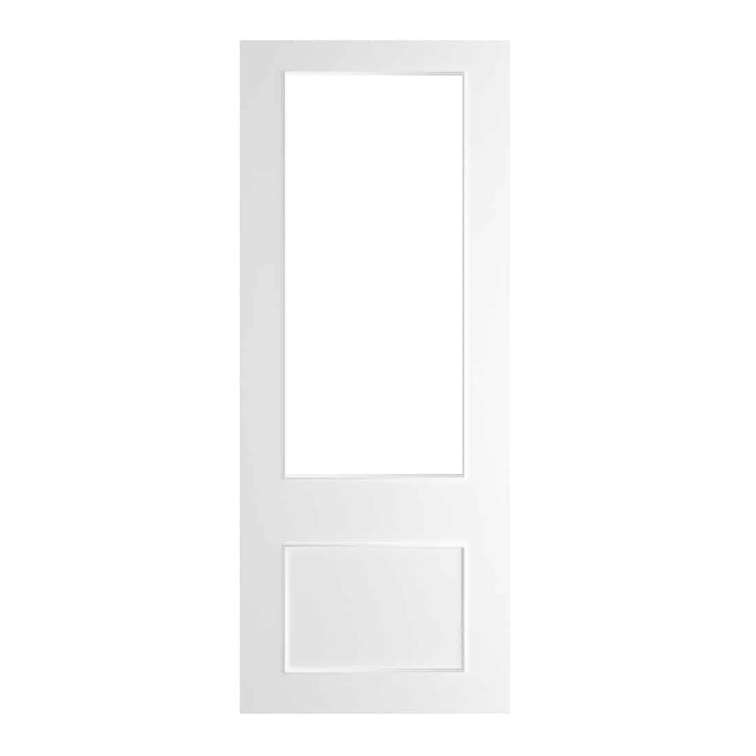 Sandringham White Primed Bevelled Clear Glazed Door