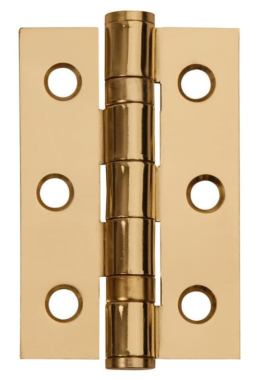 Hinge (pair) 3" Polished Brass