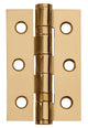 Hinge (pair) 3" Polished Brass