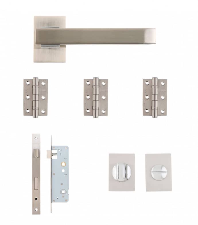 Argo Urban Bathroom Kit Satin Nickel Chrome