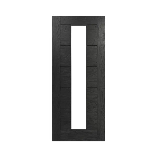 Seville Brushed Black Oak Glazed 1 Lite