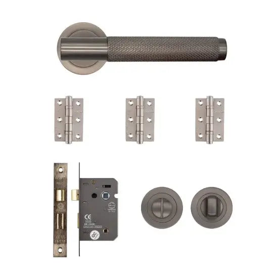 Sparta Bathroom Kit Matt Satin Black Nickel