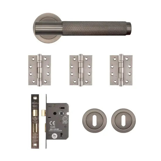 Sparta Mortice Kit Matt Satin Black Nickel