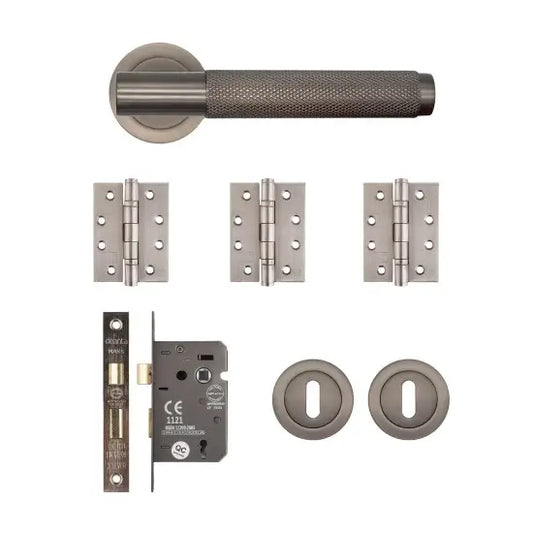 Sparta Mortice Kit Matt Satin Black Nickel