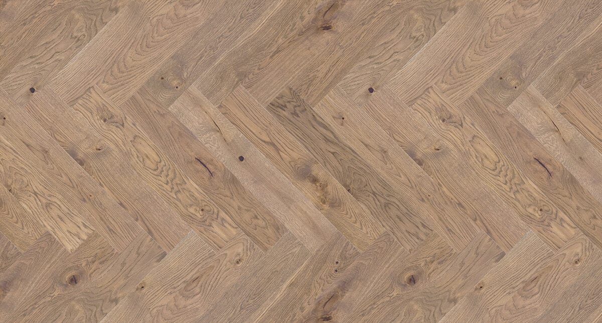 14x110x600mm French Chateau Brushed Matt Lacquered Herringbone