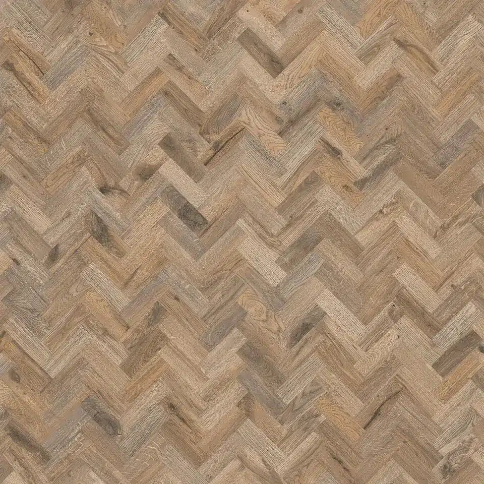 Tarkett Glue-Down LVT Traditional Parquet Woodland Oak Antique Brown