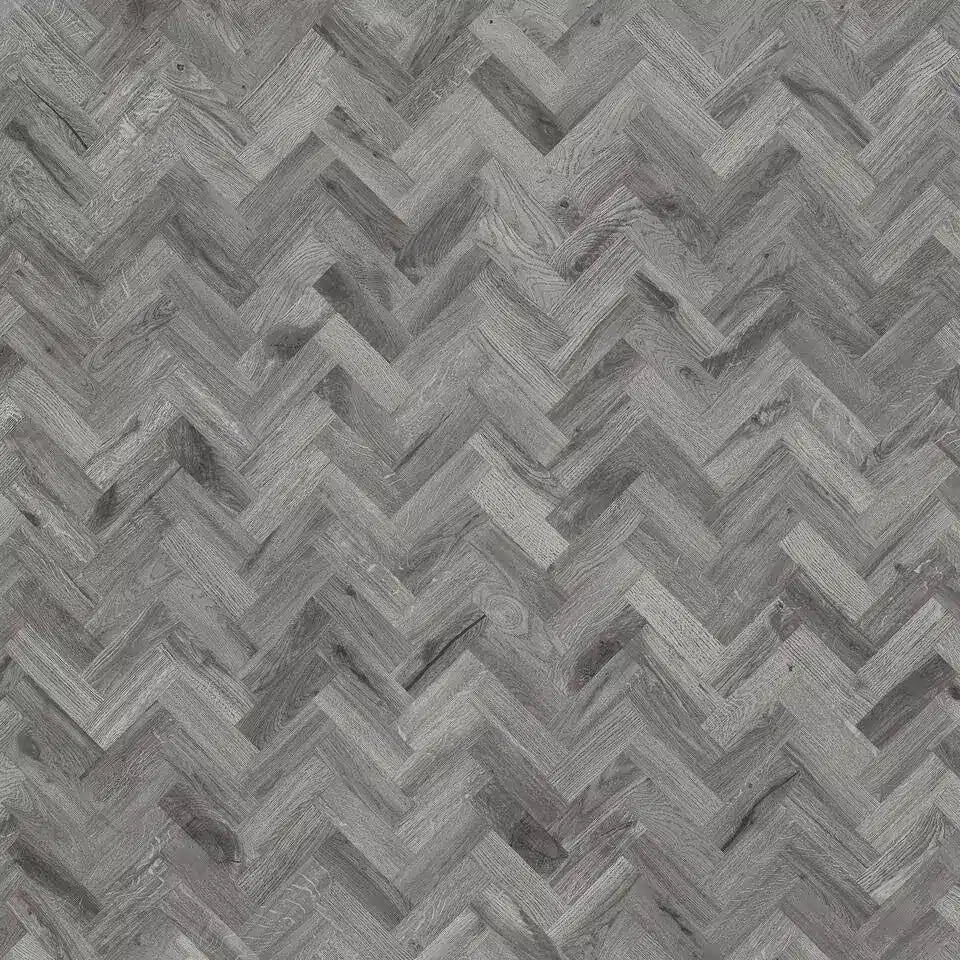 Tarkett Glue-Down LVT Traditional Parquet Woodland Oak Dark Grey