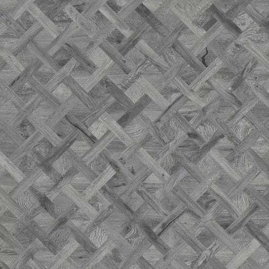 Tarkett Glue-Down LVT Basket Weave Woodland Oak Dark Grey