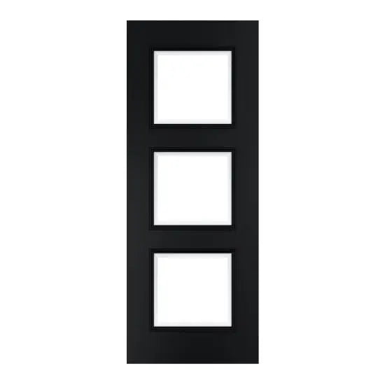 Trinity Black Prefinished Bevelled Glazed Internal Door