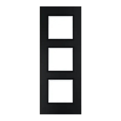 Trinity Black Prefinished Bevelled Glazed Internal Door