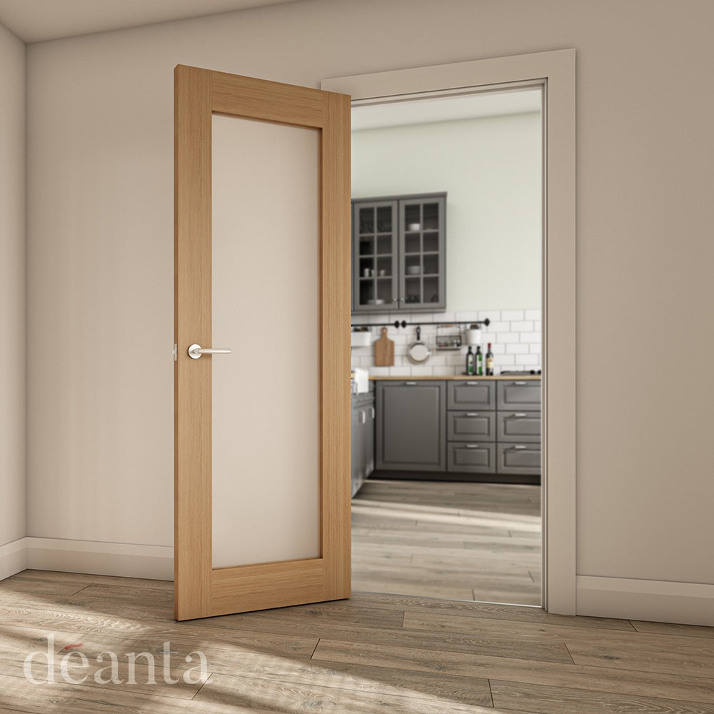 Walden Oak Frosted Glazed Internal Door