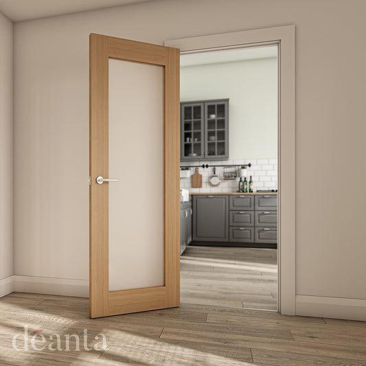Walden Oak Frosted Glazed Internal Door