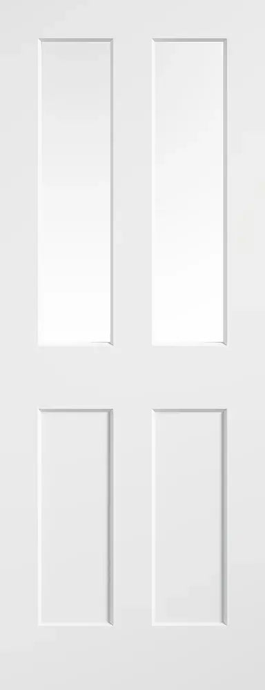 Ashford White Primed White Moulded Smooth Glazed Internal Door