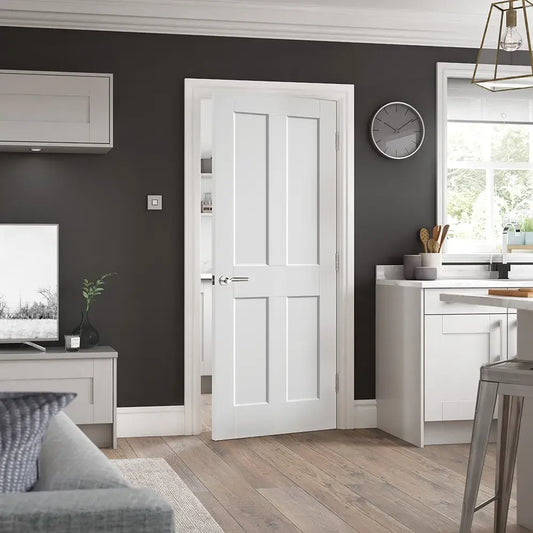 Ashford White Primed White Moulded Smooth Internal Door