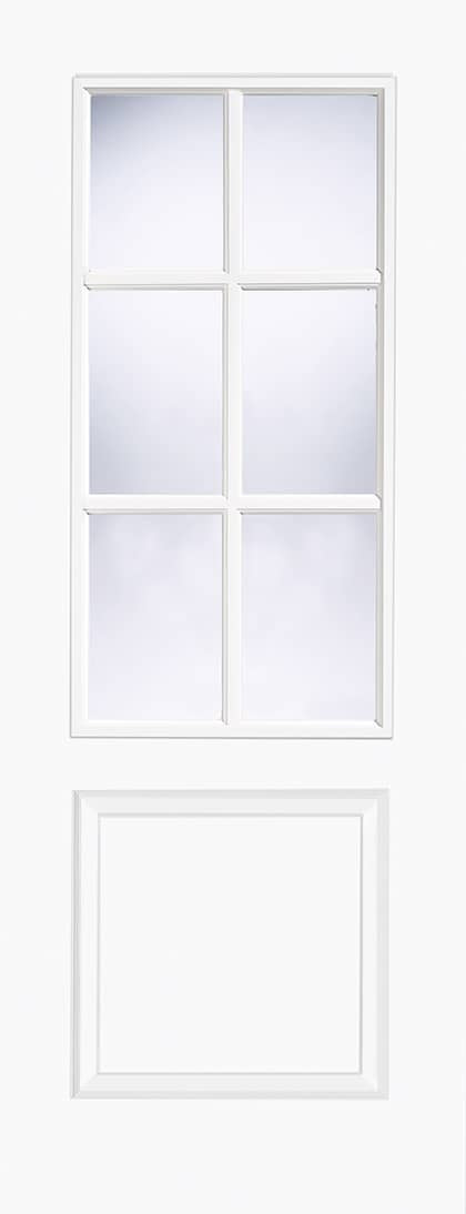 Berlin 6L Glazed White Moulded Internal Door