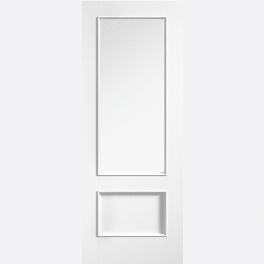 Murcia White Primed Clear Glazed Internal Door