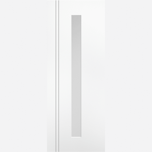 Sierra Blanco Long Light Clear Glazed White Prefinished Internal Door