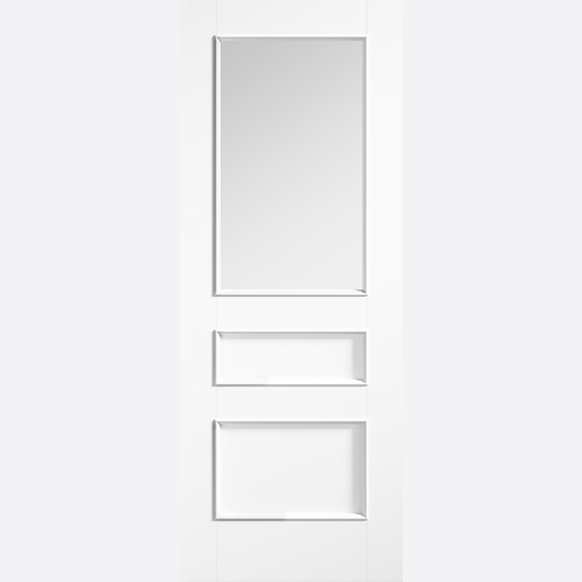 Toledo Clear Glazed White Primed Internal Door