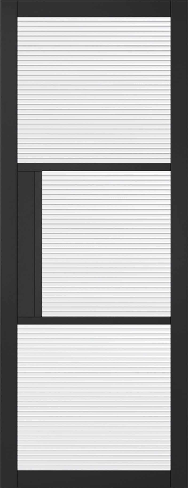 Black Tribeca 3l - Reeded Internal Door