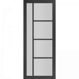 Urban Collection Brixton Black Prefinished Clear Glazed Internal Door