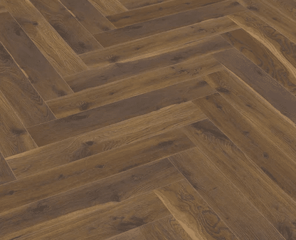 Premium Embossed Coffee Oak Herringbone
