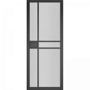 Urban Collection Dalston Black Prefinished Clear Glazed Internal Door