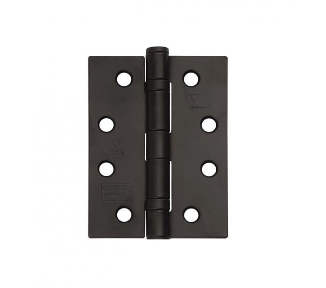Dale 4" Matt Black Ball Bearing Butt Hinges - Fire Door - Pair