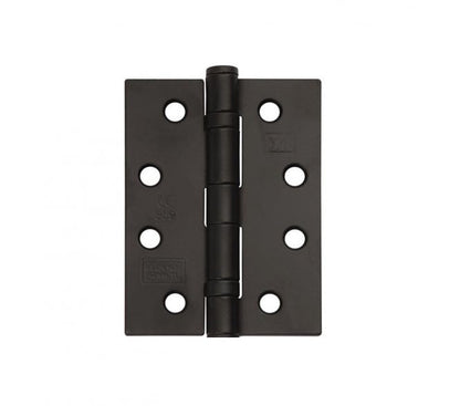 Dale 4" Matt Black Ball Bearing Butt Hinges - Fire Door - Pair