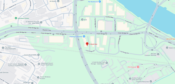 Map showing A Wood Idea location