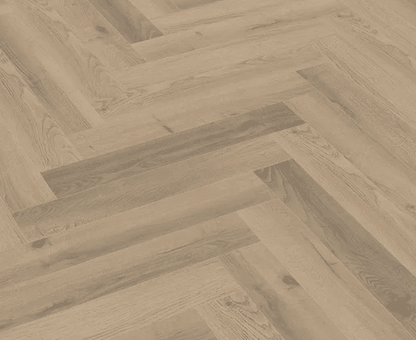 Premium Embossed Greige Oak Herringbone