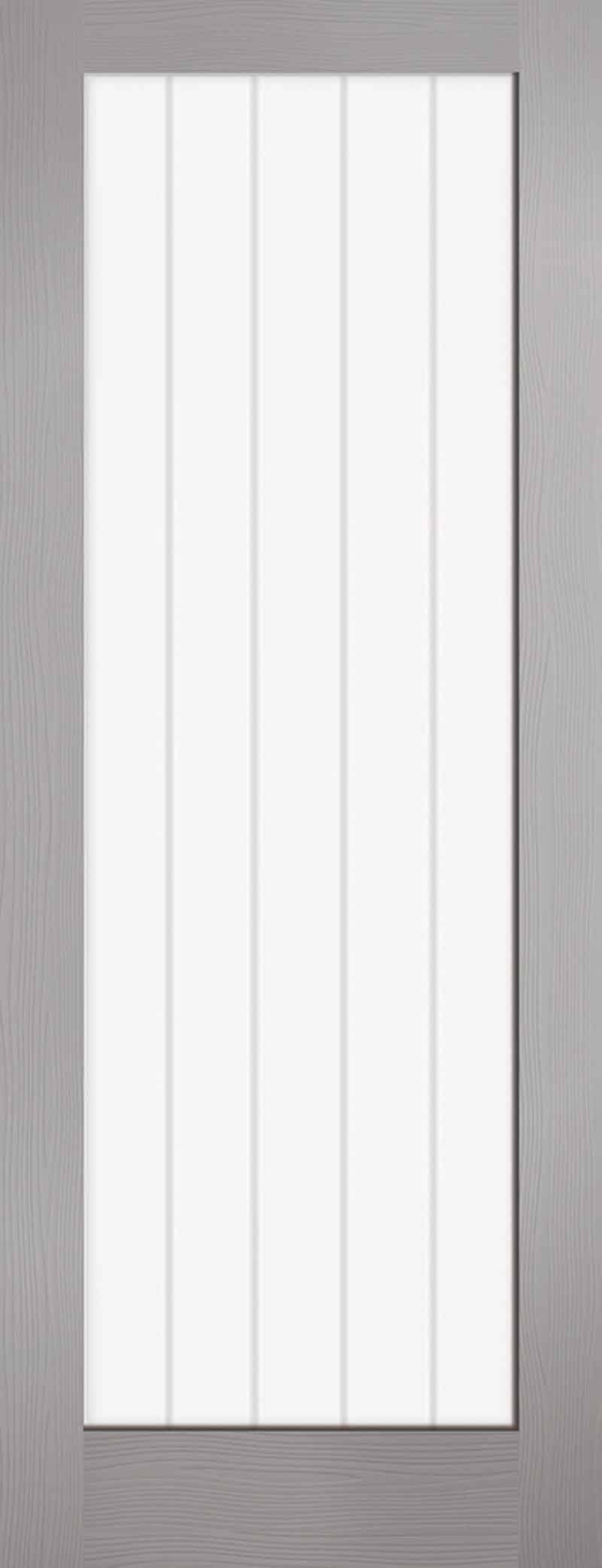 Grey Textured Vertical 1 Light Internal Door