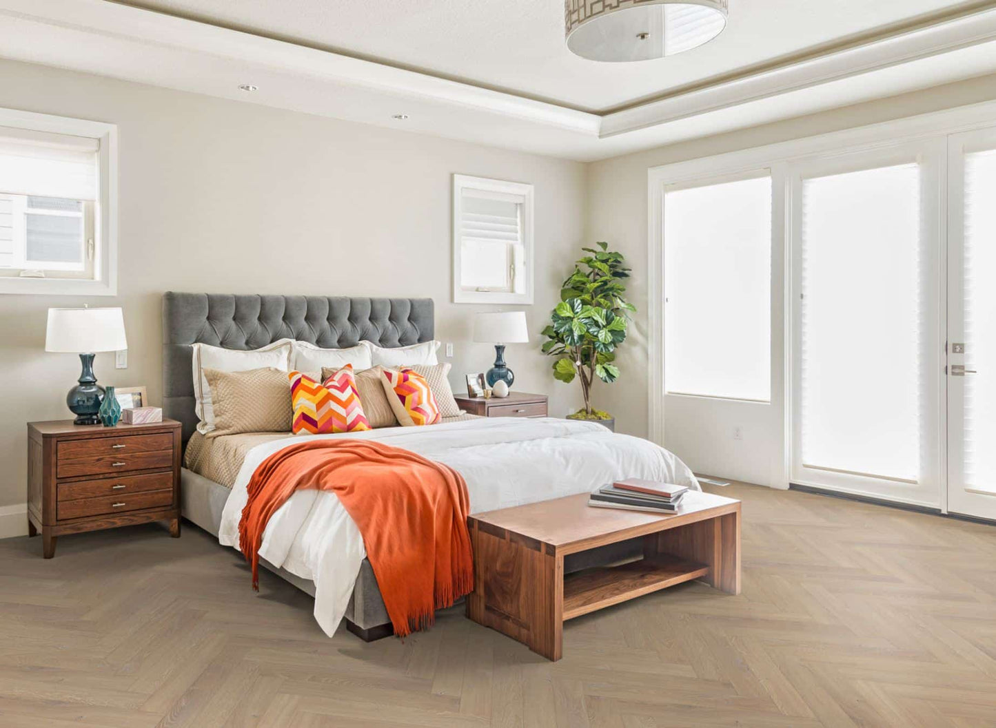 Premium Embossed Desert Oak Herringbone