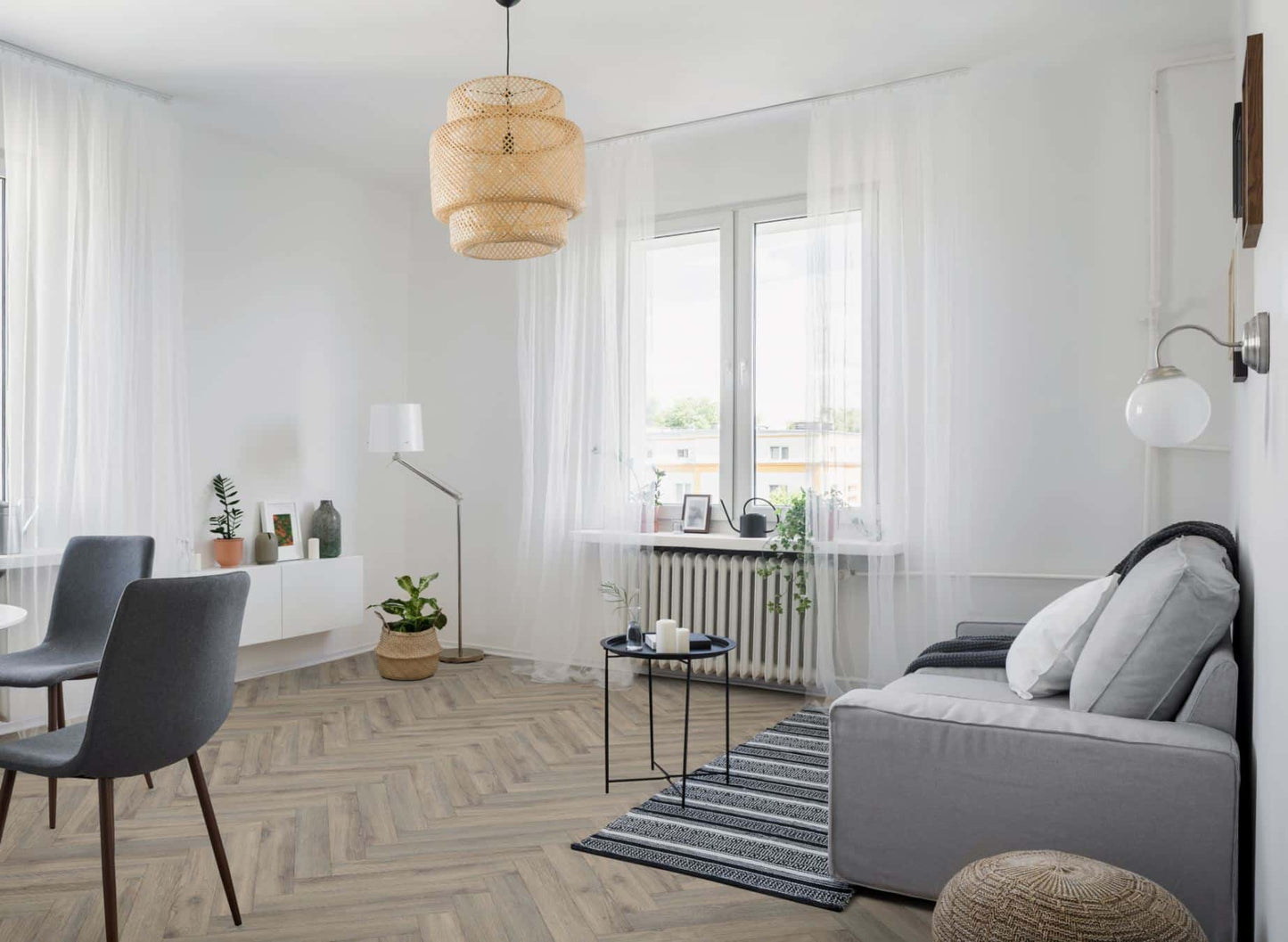 Lignum Fusion Premium Embossed Volcanic Oak Herringbone