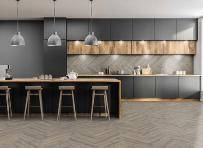 Lignum Fusion Premium Embossed Volcanic Oak Herringbone
