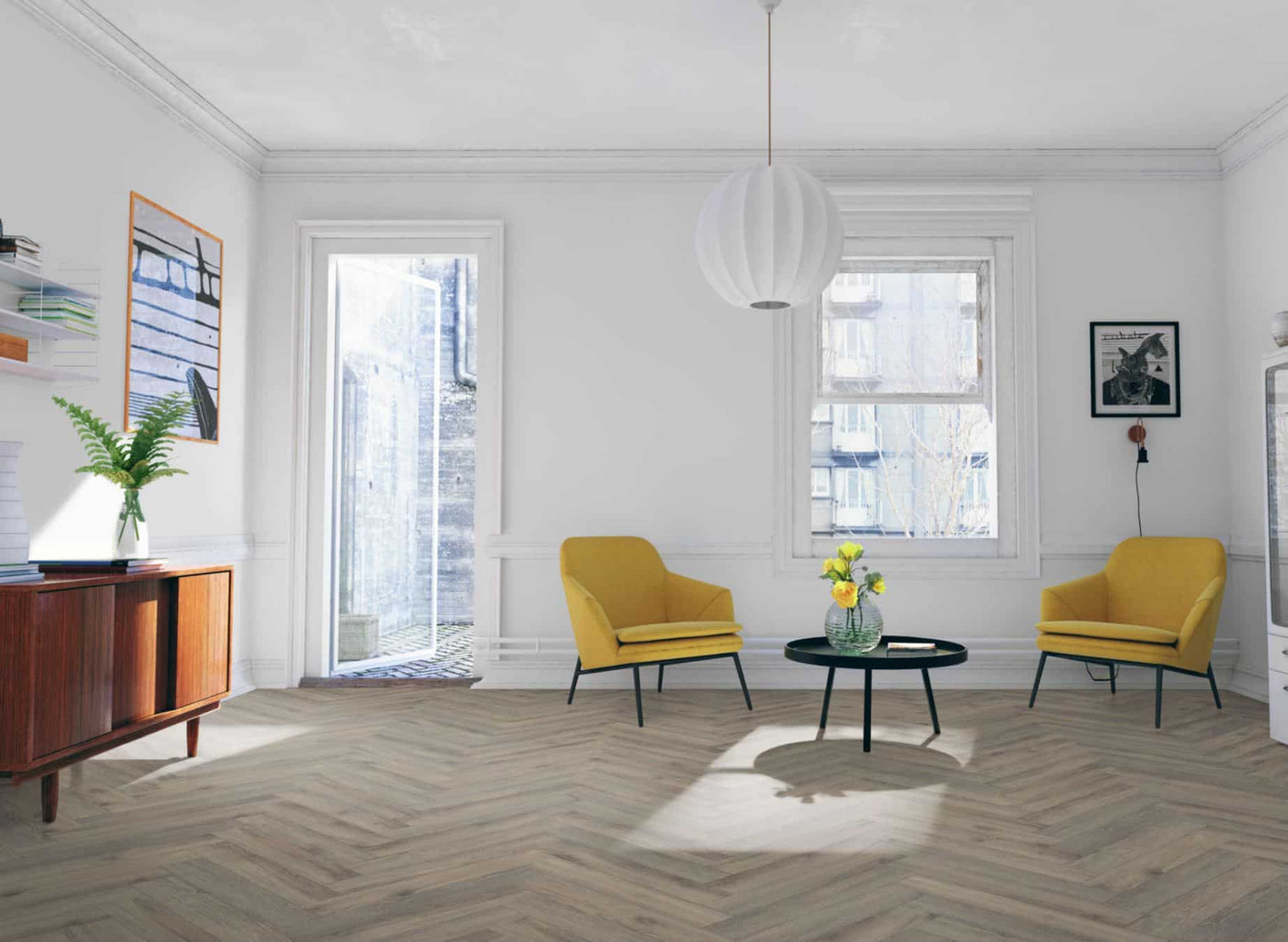 Lignum Fusion Premium Embossed Volcanic Oak Herringbone