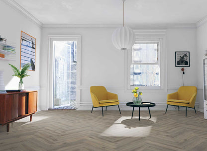 Lignum Fusion Premium Embossed Volcanic Oak Herringbone