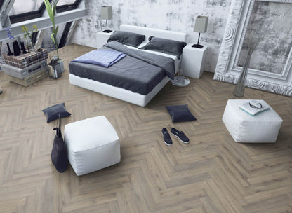 Lignum Fusion Premium Embossed Volcanic Oak Herringbone